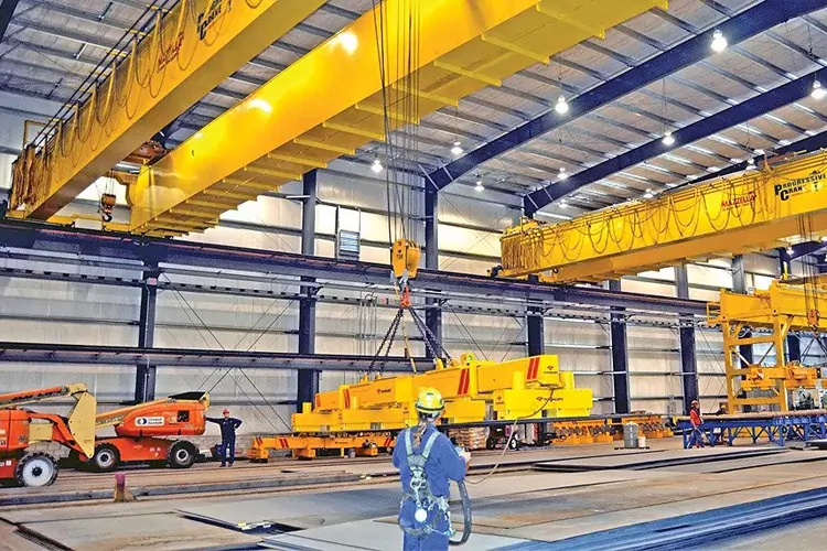 Inside the gantry crane