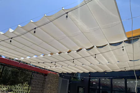 Steel wire for canopies