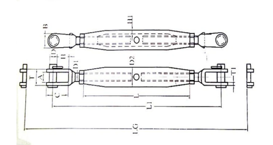 closed body turnbuckle jaw jaw diagram