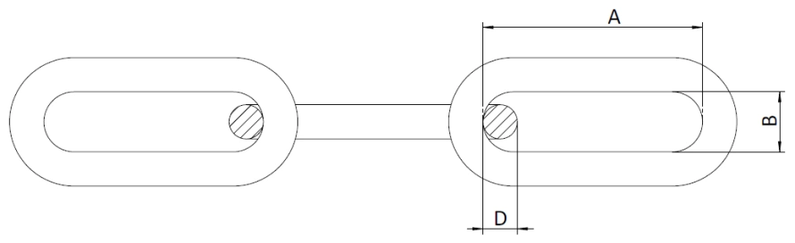 coil chain straight link