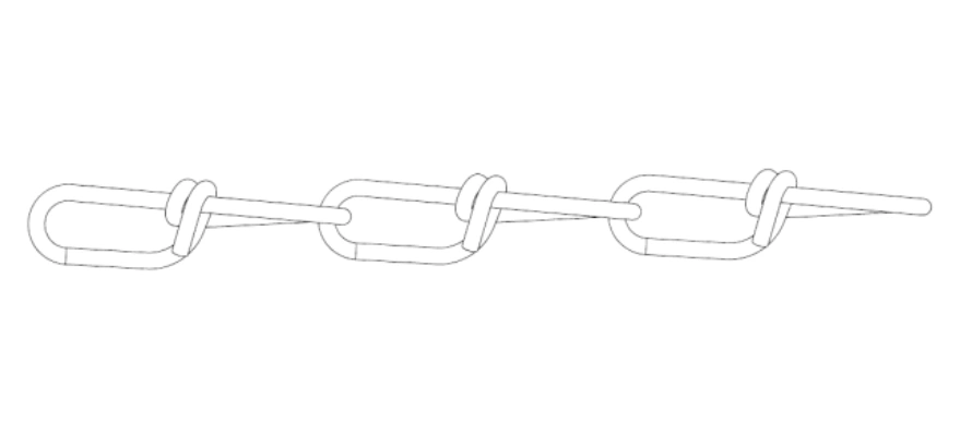 din5686 twin loop chains