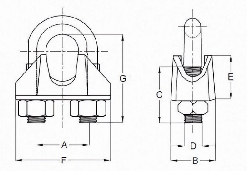 din741 stainless steel wire rope clips