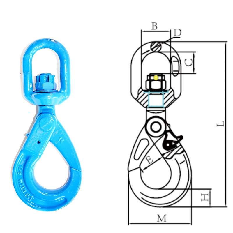 g100 swivel selflocking hook