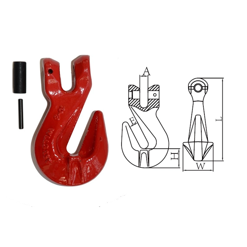 g80 clevis grab hook with wings