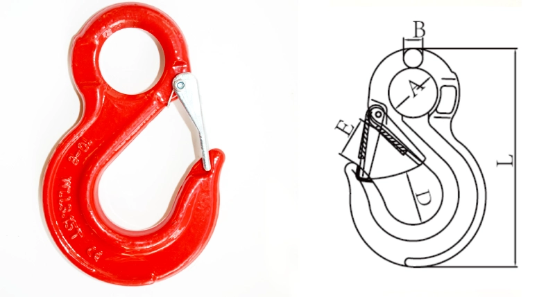 g80 eye sling hook with latch manufacture