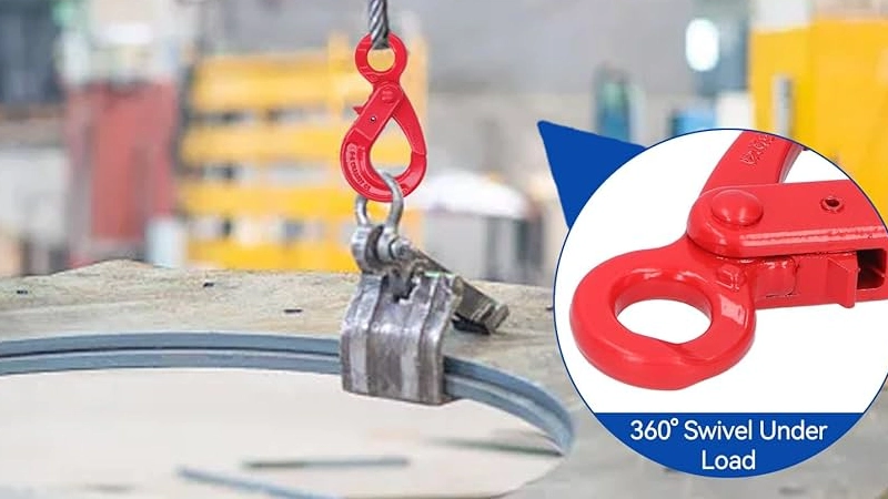 g80 eye type self locking safety hook for engineering vehicle