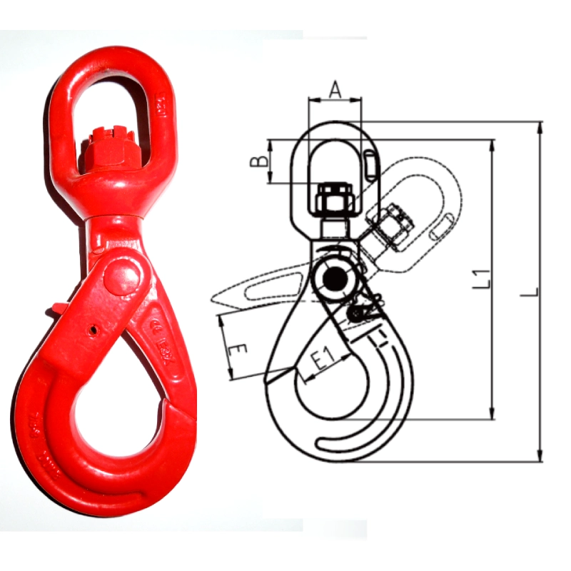g80 swivel type selflocking safety hook