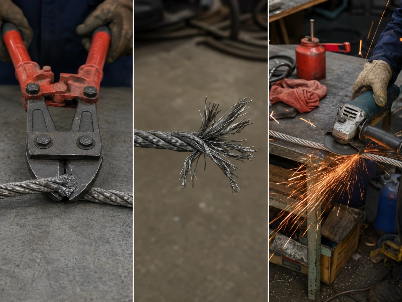 how to cut 3 8 inch wire rope