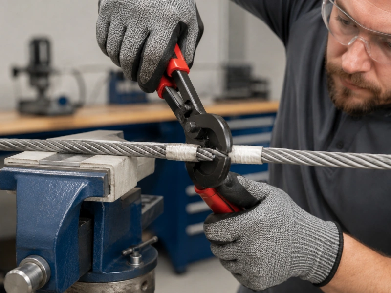 how to cut wire rope without fraying