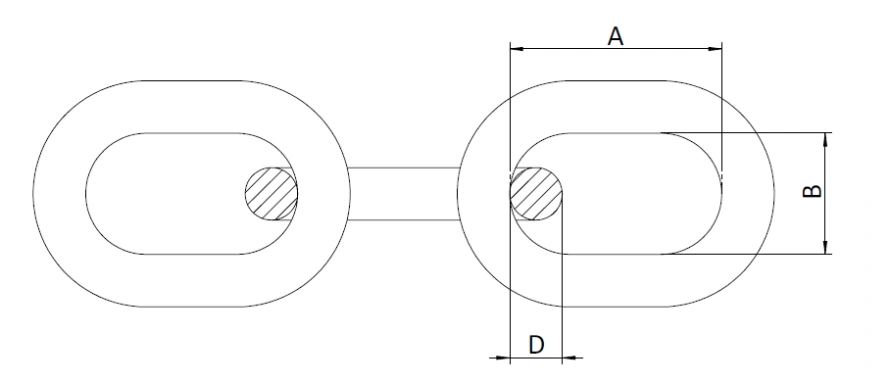 passing link welded chain