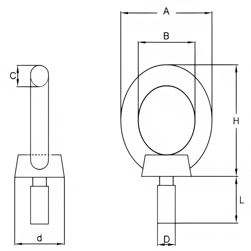 stainless lifting eye bolt