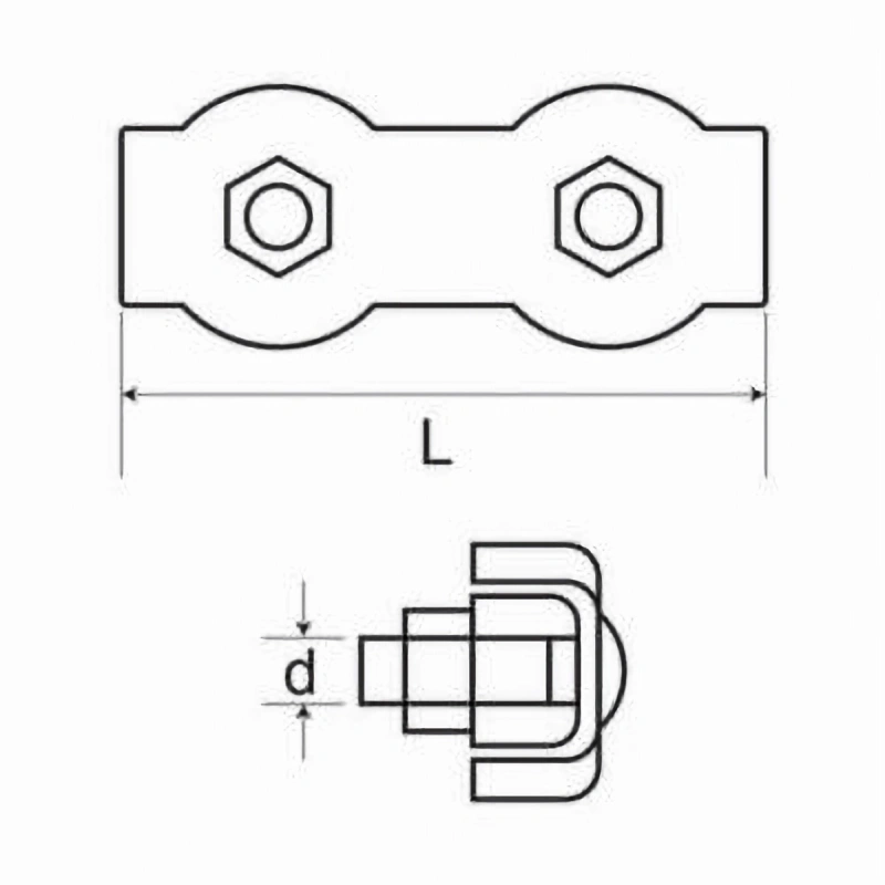 stainless steel duplex wire rope clip