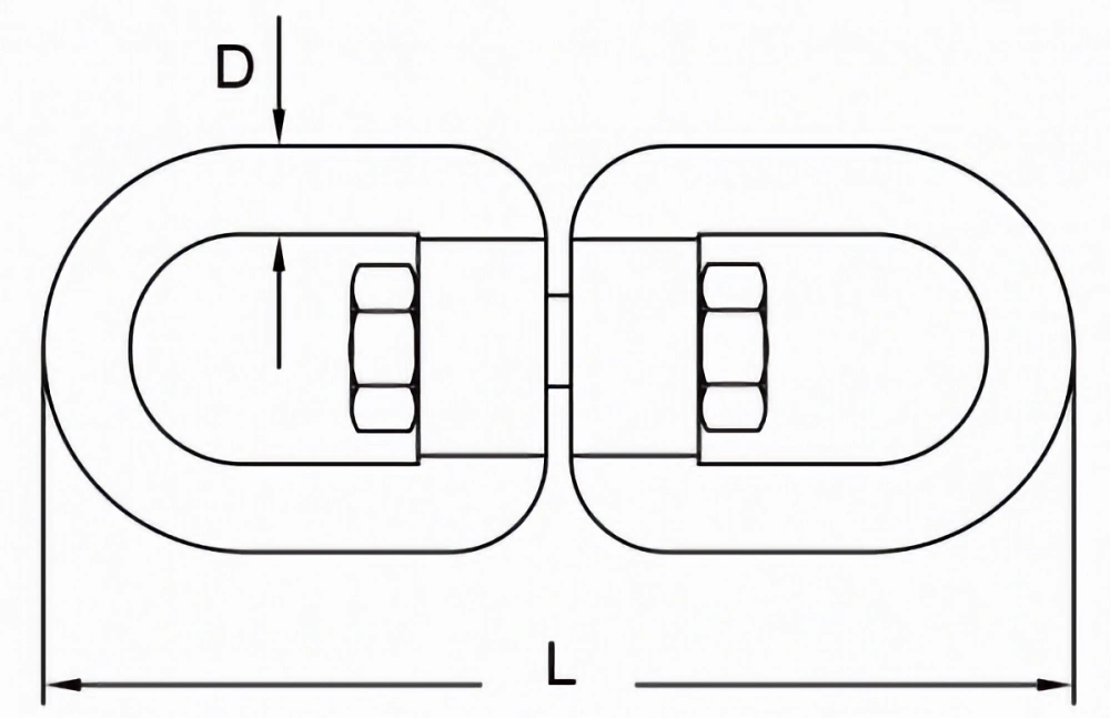 stainless steel eye to eye swivel diagram