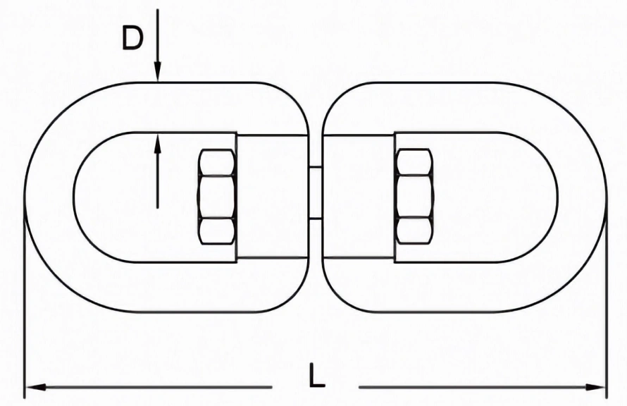 stainless steel eye to eye swivel diagram