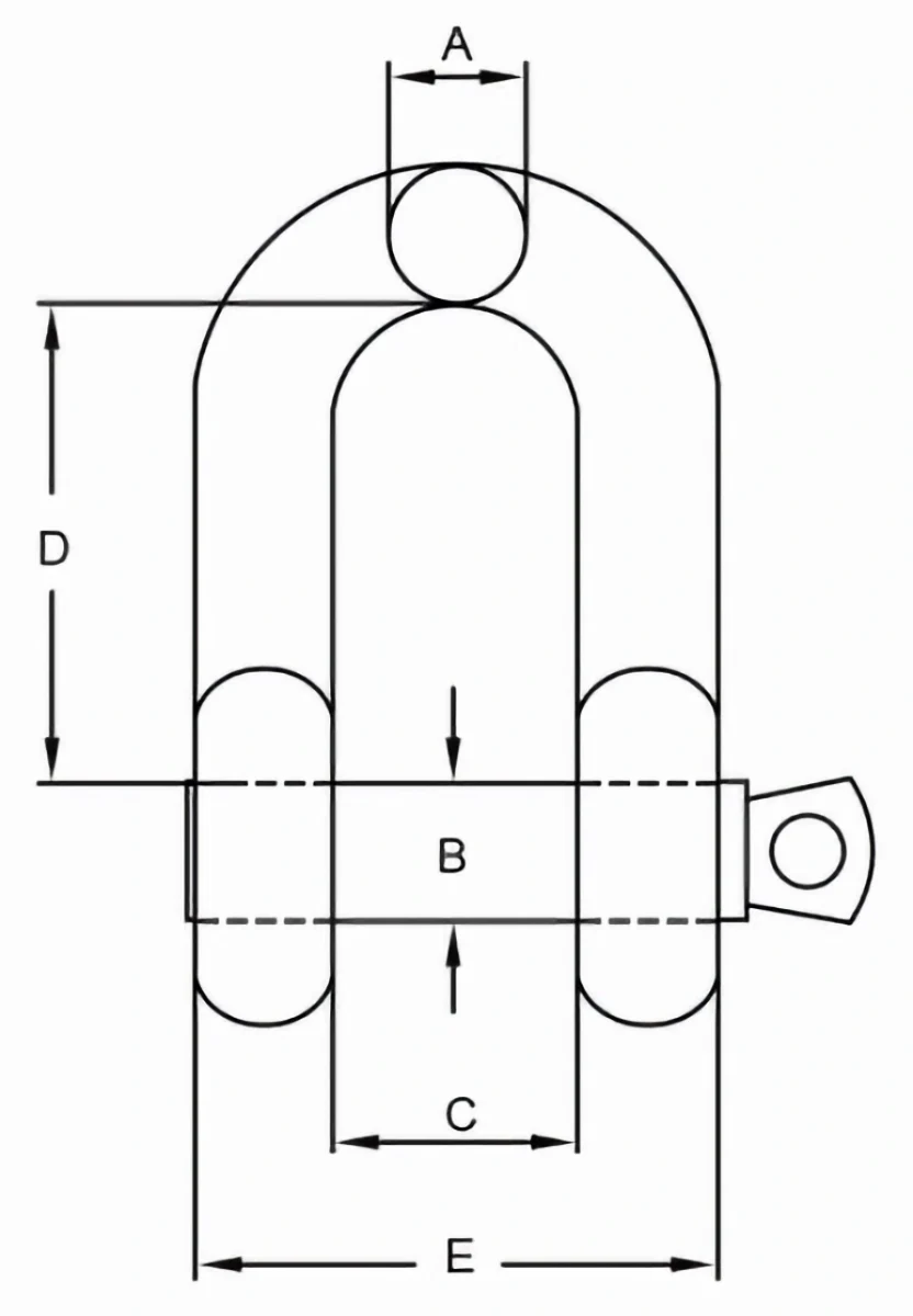 stainless steel g210 shackle