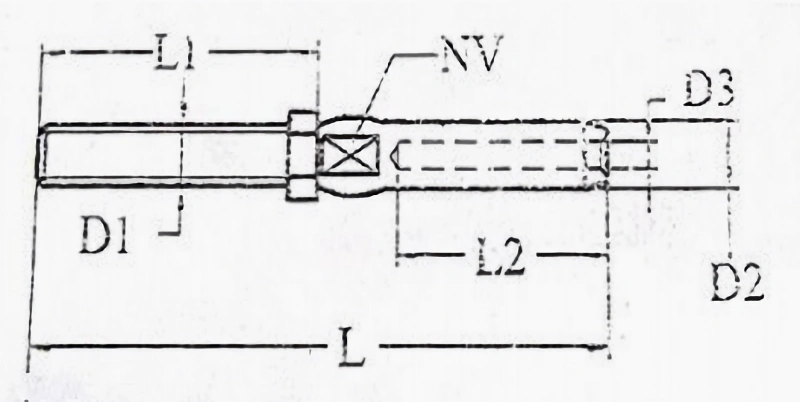 stainless steel hand swage threaded stud