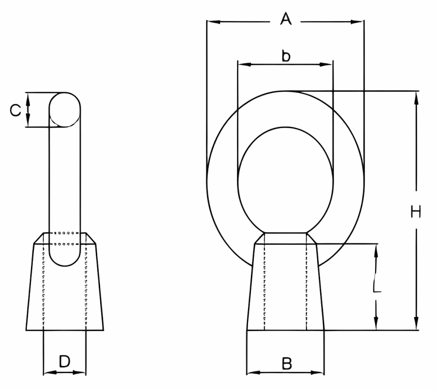 stainless steel lifting eye nut