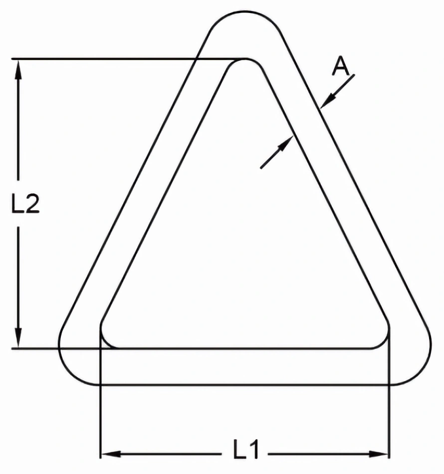 stainless steel triangle ring diagram