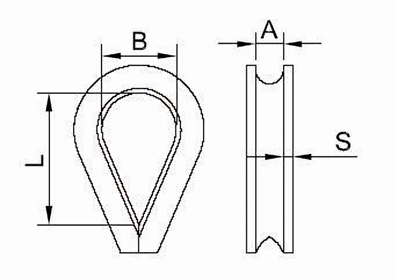 stainless steel wire rope thimbles