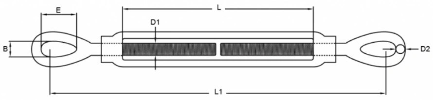 us type stainless steel eye to eye turnbuckle​