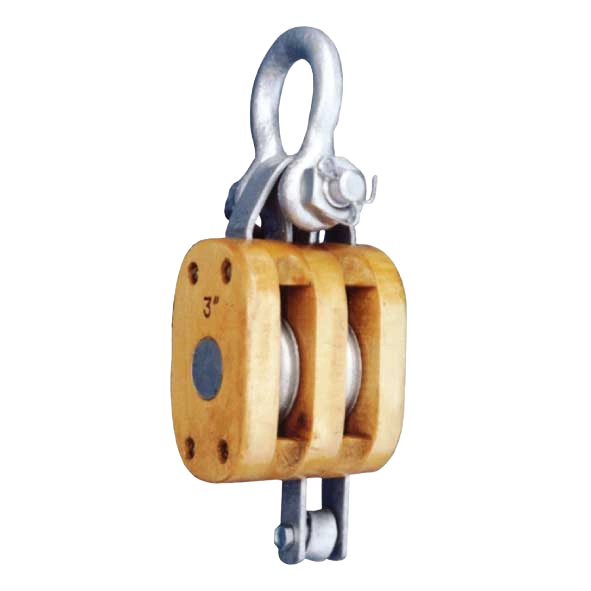wooden block pulley