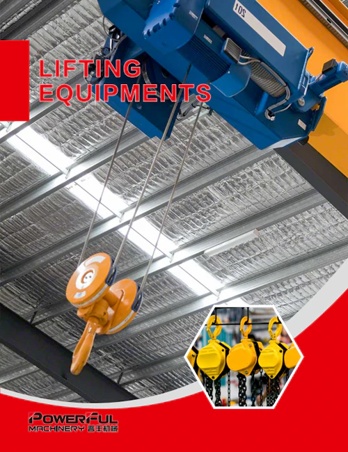 Lifting equipments catalog of powerful machinery