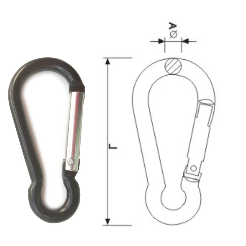 aluminum snap hook carbine type