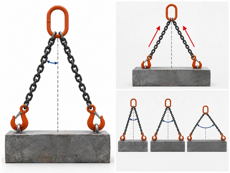 chain sling angle factor comparison