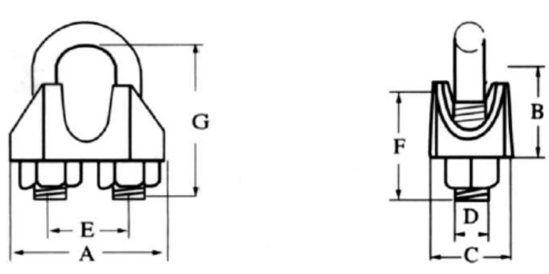 din1142 type malleable wire rope clip manufacture