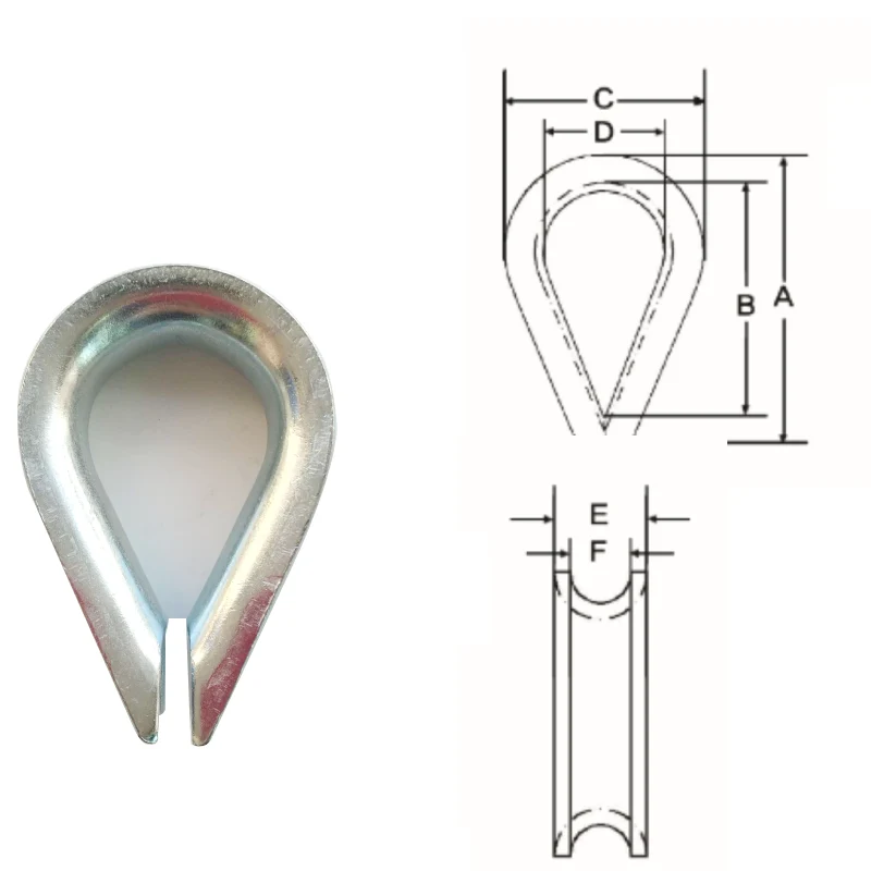 din6899a type wire rope thimble
