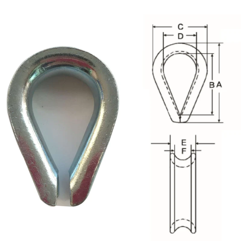din6899b type wire rope thimble