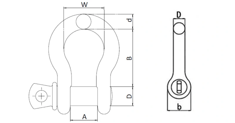 european type large bow shackle manufacture