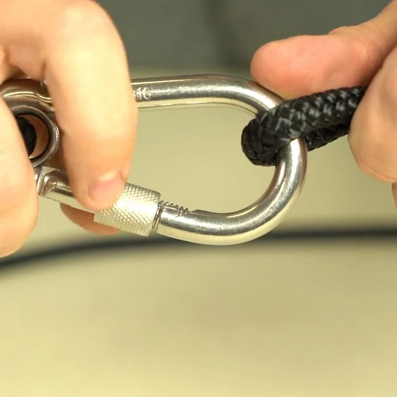 how to attach a snap hook to a rope