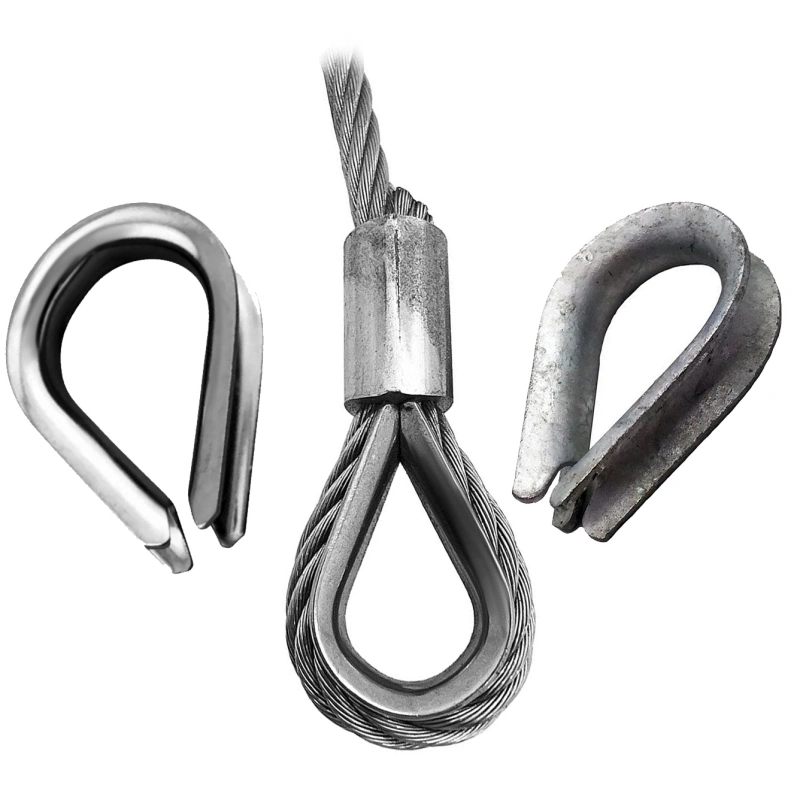 how to install thimble on wire rope