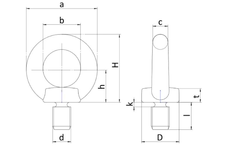 jis b 1168 type eye bolts factory