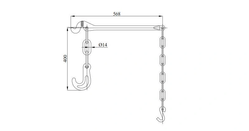 lashing lever binder with c hook and chain load binders manufacture