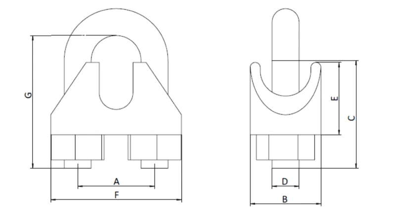 malleable wire rope clip type din 13411 5 factory