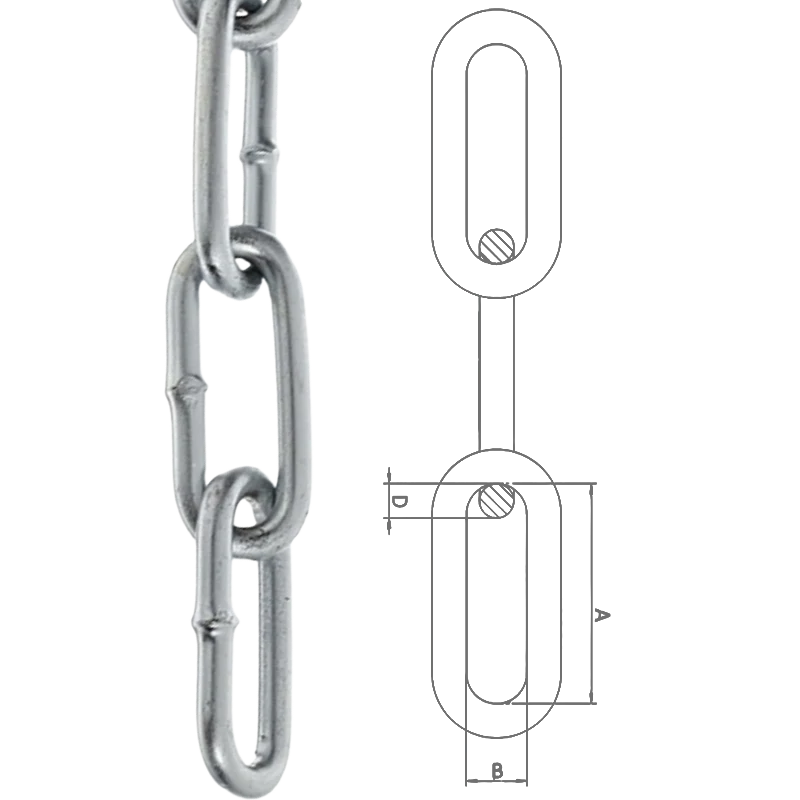 straight link coil chain