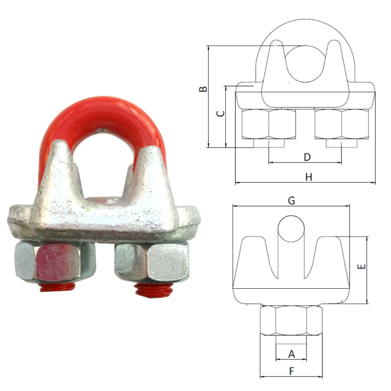 us type g450 drop forged wire rope clip