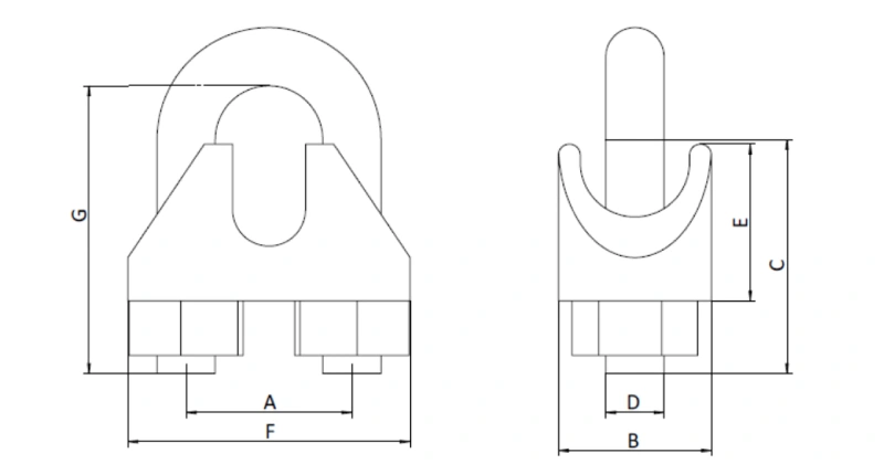 us type malleable wire rope clip factory