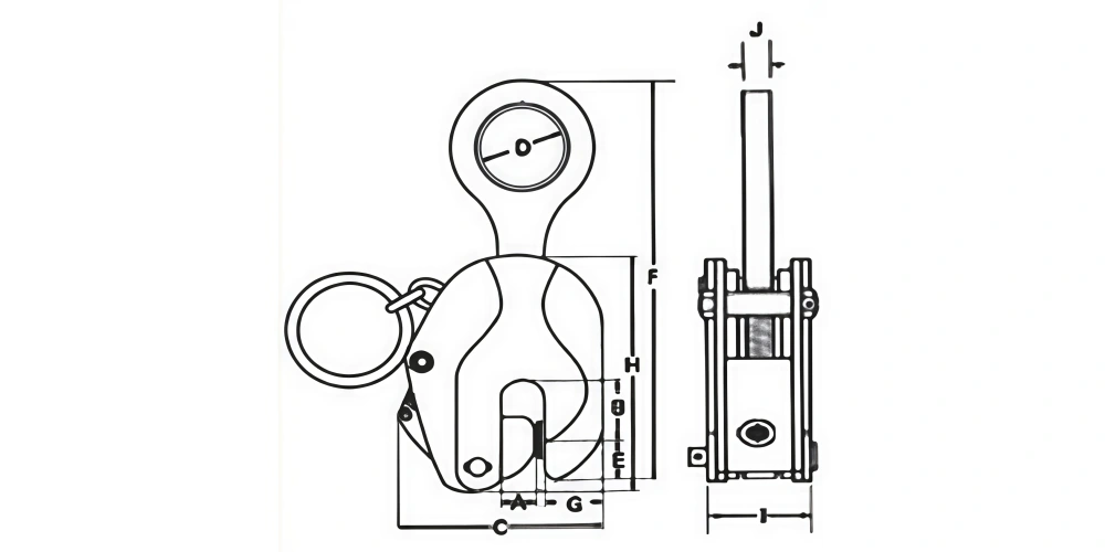 vertical lifting clamp