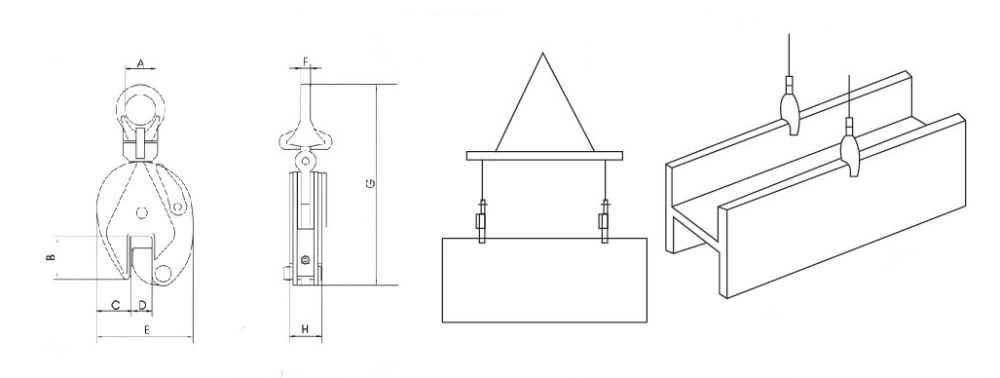 vertical plate lifting clamp