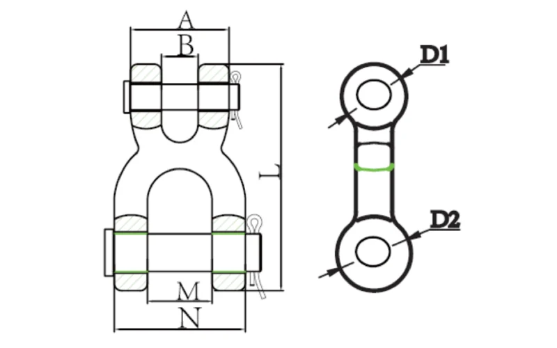 x type double clevis link factory