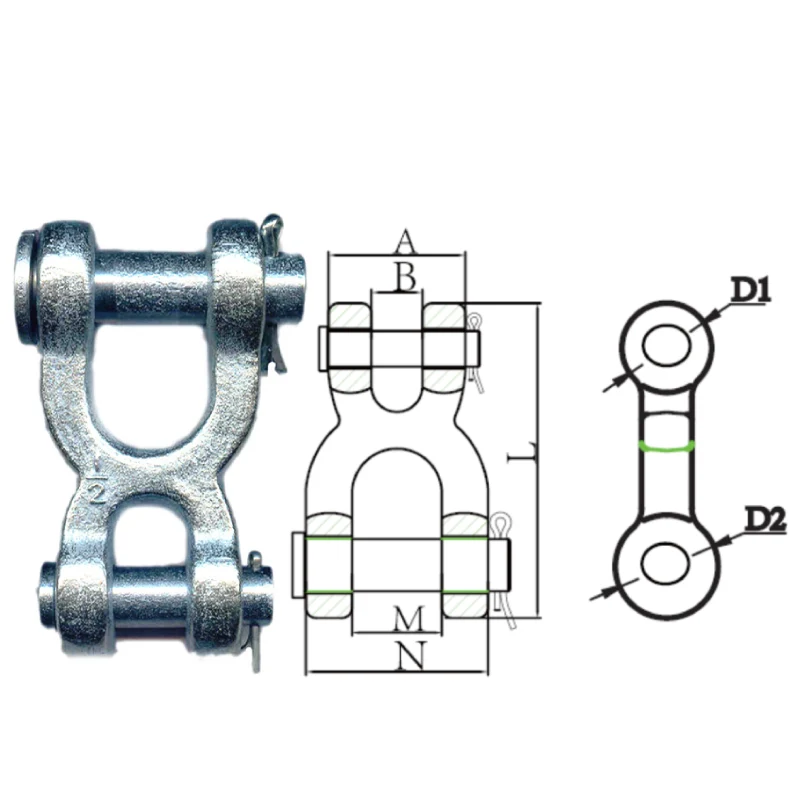 x type double clevis link