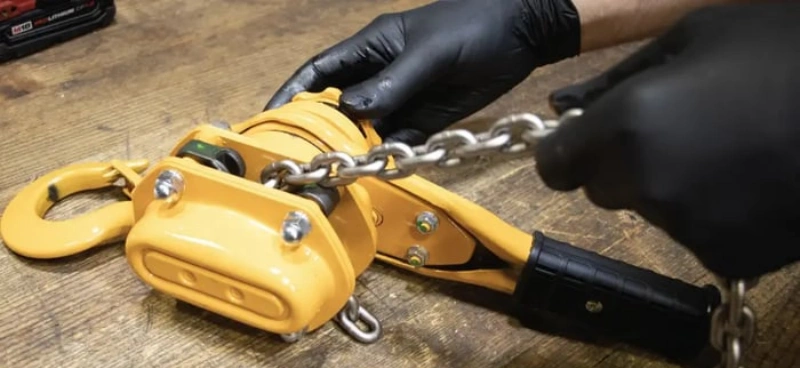 hoist chain care and replacement
