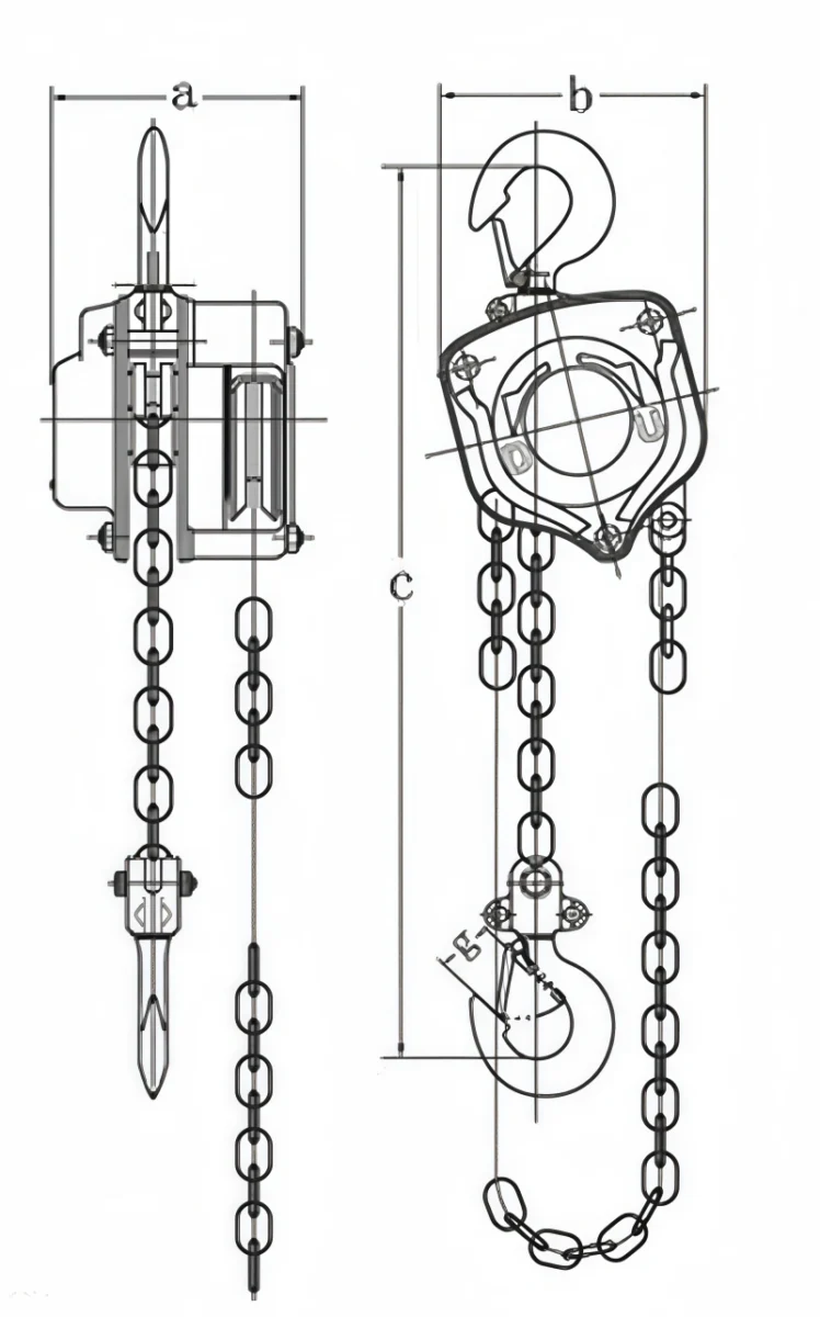 hsz type chain block drawing