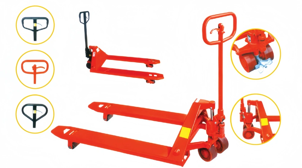 Zeichnung eines hydraulischen Handhubwagens