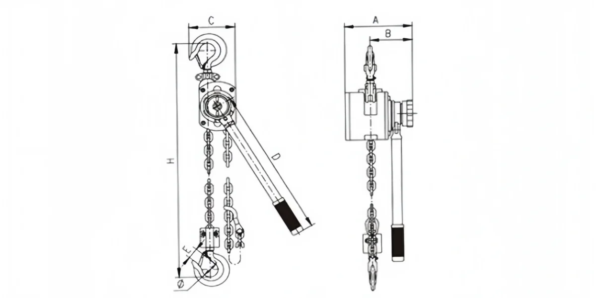 lever blocks​ drawing