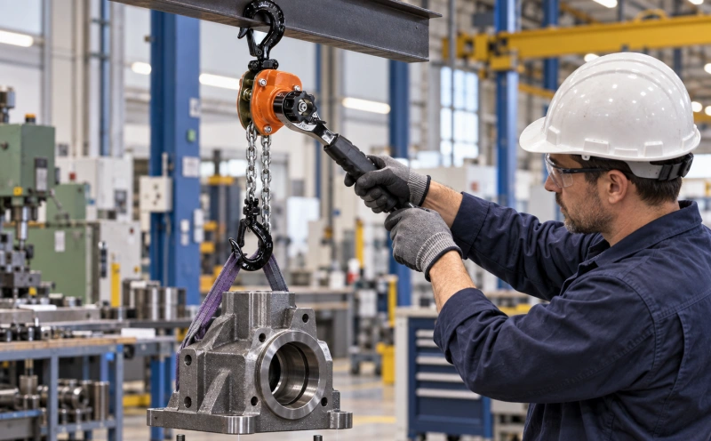 lever hoist positioning machine component