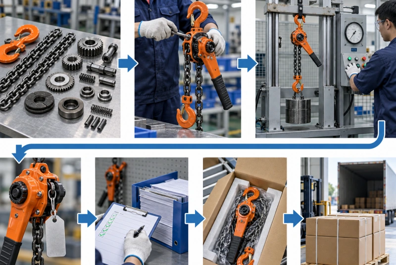 lever hoist production and test record traceability